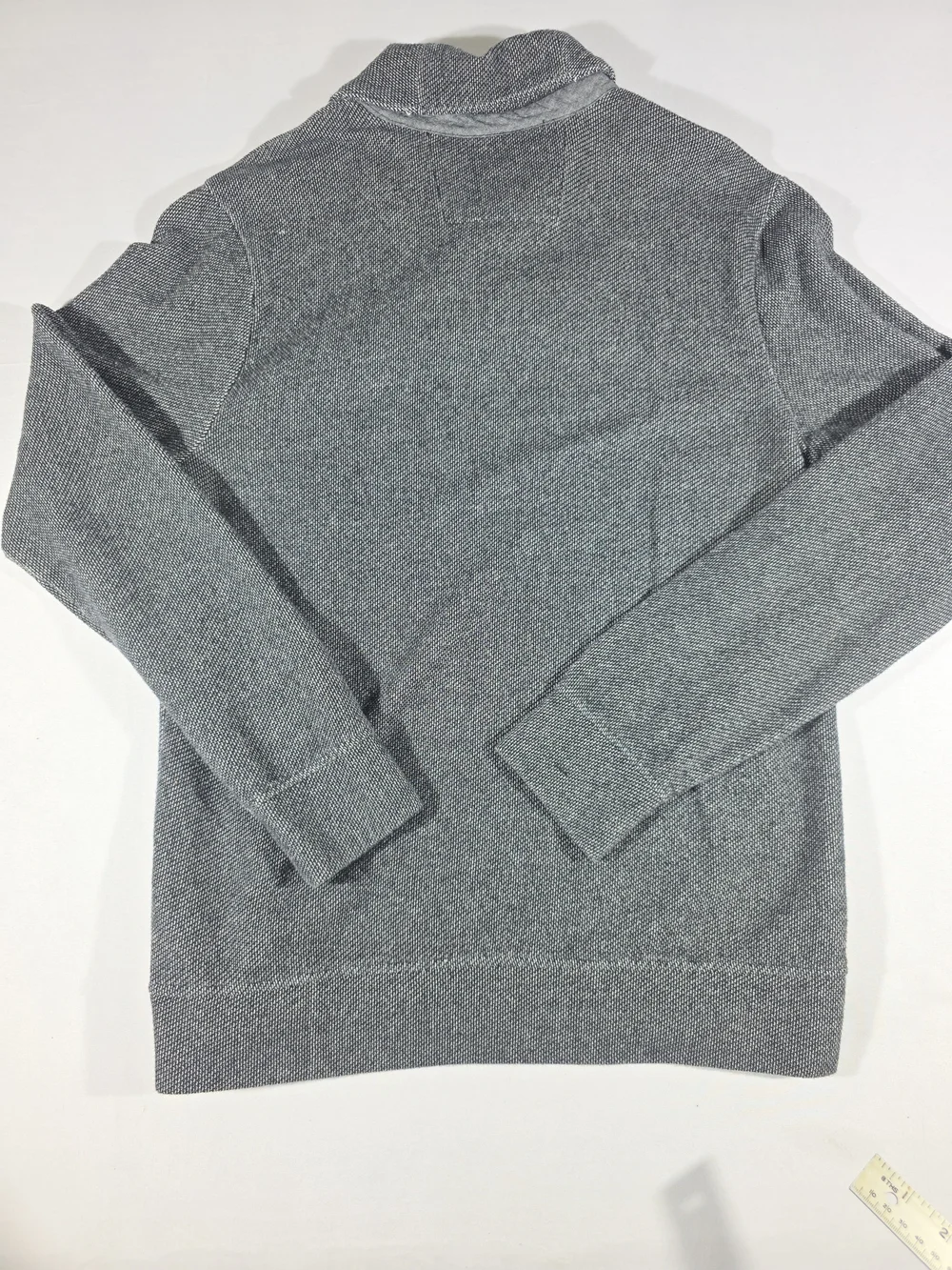 Banana Republic Shawl Collar Gray Knit Sweater